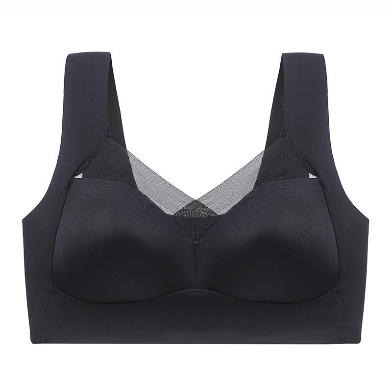 Seamless Silk Sports Bra: Anti-Sag, Fixed Cup, Wireless Design with Beautiful Back