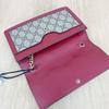 [Pre-Owned] Queen Margaret Metal Bee Decorated Logo Stripe Canvas And Leather Mini Shoulder Bag - Excellent #1FB11CJ