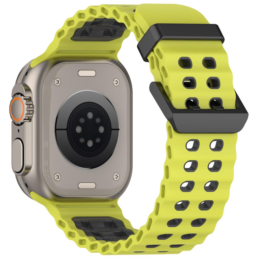 Watch Band for Apple Watch Series 10 Ultra 9 8 7 SE 6 5 4 3 2 1 46mm 49mm 45mm 44mm 42mm Dual Color Silicone Strap