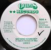 7inch Record LUKIE D / TECHNIQUES ALL STARS - Bad Mind Sound Boy NONE Chris Records Jamaica Reggae, Ska & Dub Used