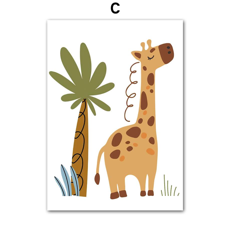 Elephant Lion Giraffe Toucan Zebra Nursery Wall Art Canvas Painting Nordic Posters And Prints Wall Pictures Baby Kids Room Decor