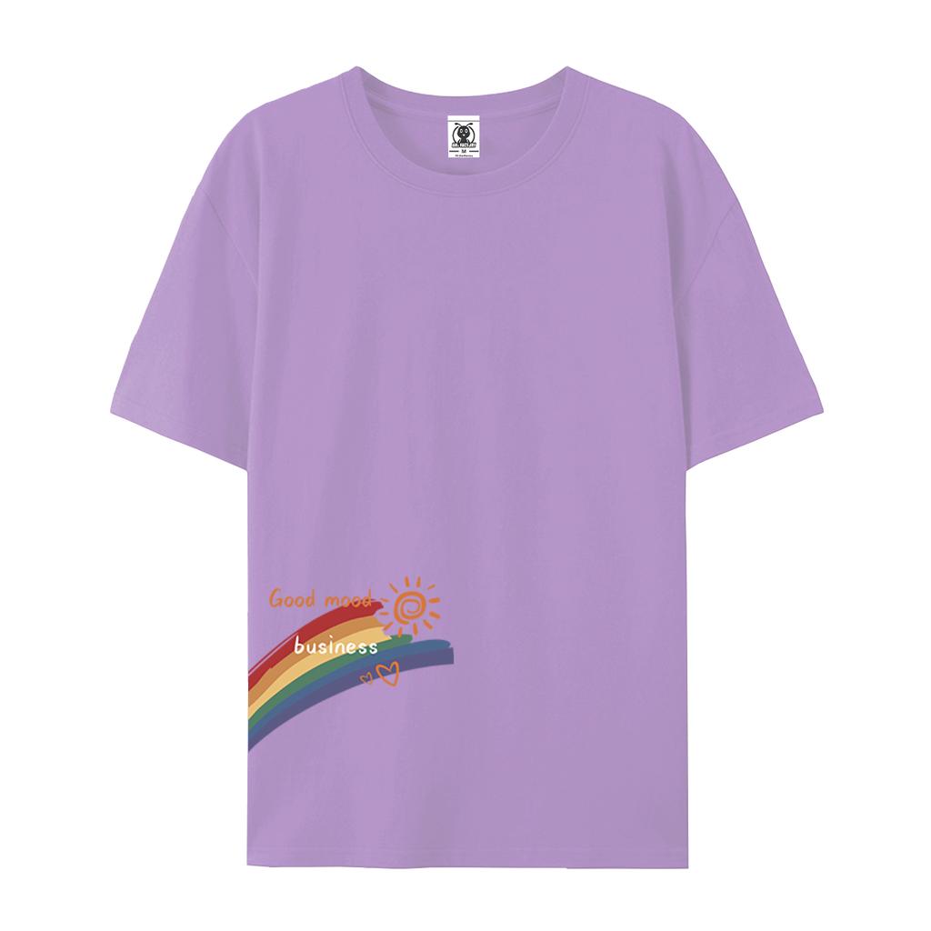 Unisex T Shirt for Women Korean Fashion Loose Teen Oversized Plus Size Tops Printed Graphic Om