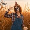 Scarecrow Elastic Headband Costume Set, with Pointed Hat And Straw Bracelets Combo Bracelets, Halloween Cosplay for Farm Party Accessories Brown
