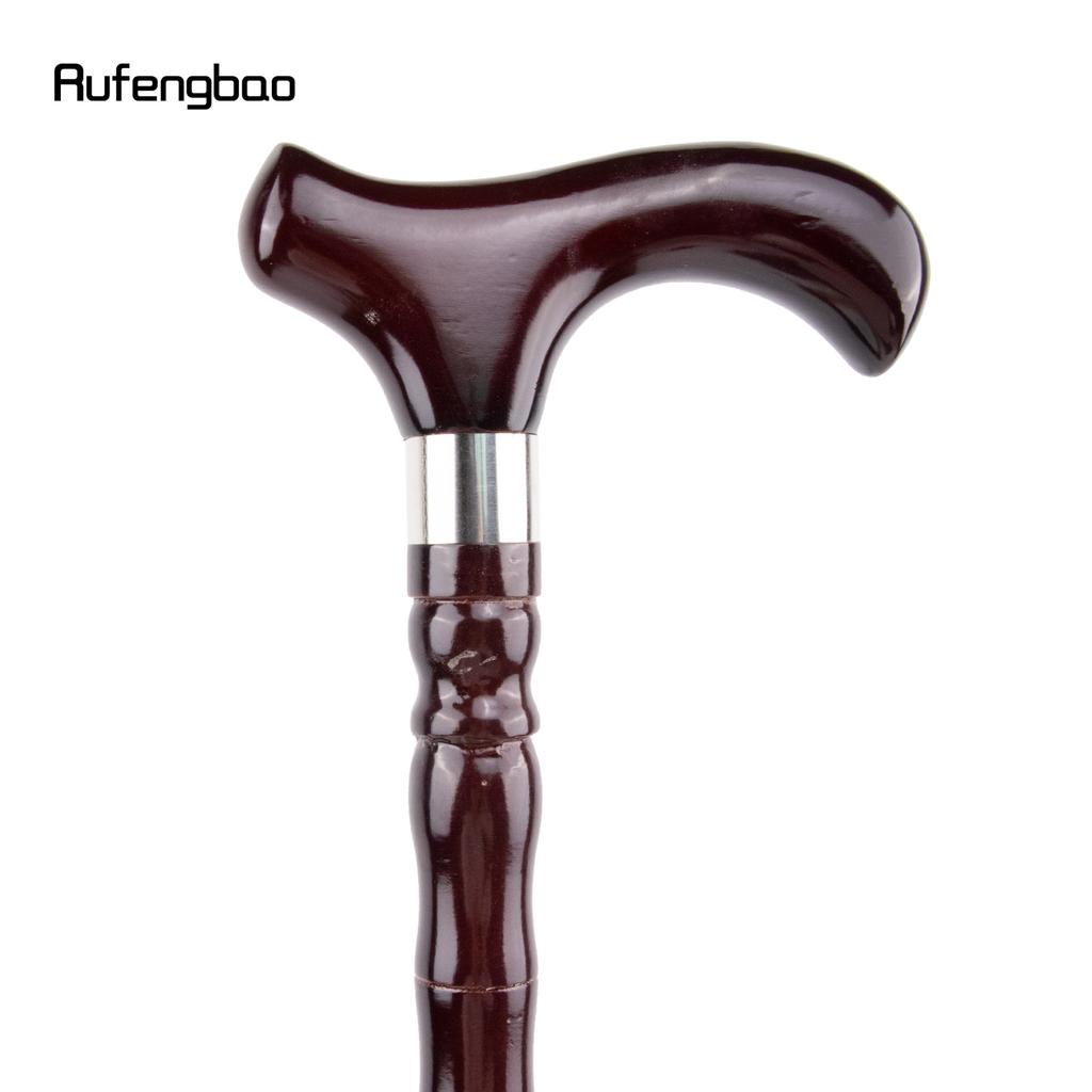 Коричневая деревянная трость с одним шарниром, модная, для ходьбы, декоративная, для косплея, на Хэллоуин, булава, костыль, жезл, посох, 92 см