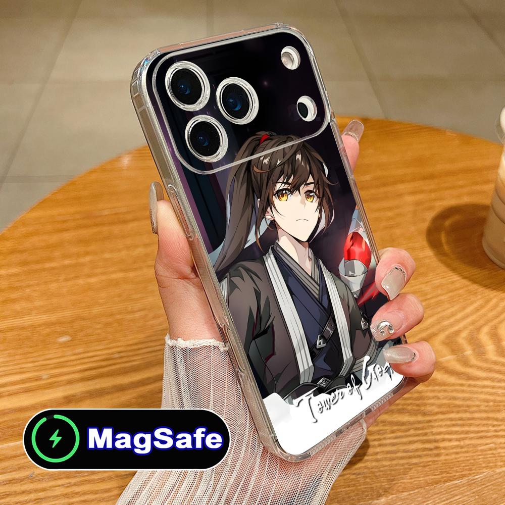 Чехол для телефона Anime Game Tower of God для iPhone 17 16 15 14 13 12 11 Air Pro Max Plus Mini Magsafe Прозрачный Цветной Чехол