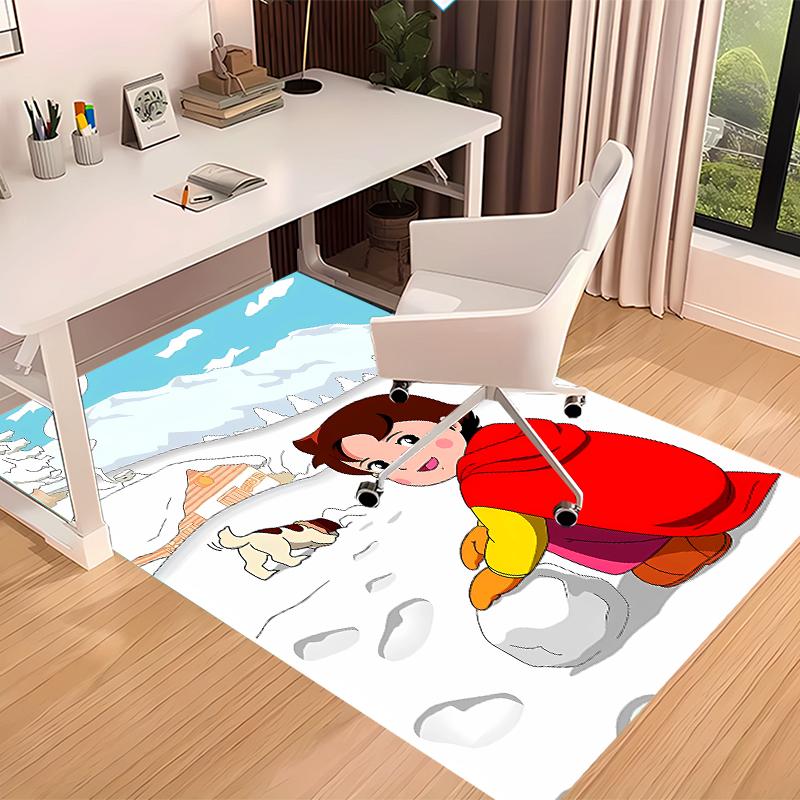 1pc Heidi1 Print Area Rug - Soft, Washable Non-Slip Indoor Mat for Office Chairs, Living Room, Home Office Decorative Rug