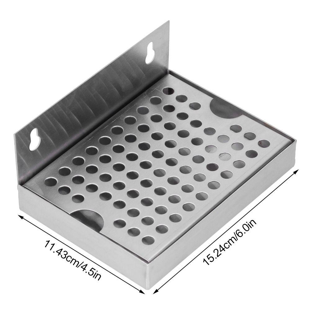 Stainless Steel Beer Drip Tray With Lid Drip Pan Kitchen Utensils Wall Mounted Tray Cafe
