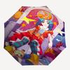 1pc Outdoor Umbrella with Cute Anime Characters - Automatic Opening/Closing, Portable 3-Fold Design, 8-Rib Iron Frame - Perfect Gift for Fans, Tr