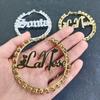 Lateefah Customed Jewelry Zircon Big Earrings For Women Girls Sexy Hoop Earrings Personal Custom Name Earrings Trend
