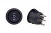 Black Round Switch 12/230V Bu03 Amio-02463