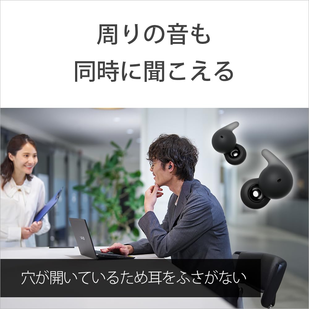 Sony Open-Ear LinkBuds WF-L910 Wireless Bluetooth Earphones Waterproof Long Battery Life 8 Hours Microphone Powerful Sound Compact Colorful Case Cover