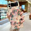 Cute Blue Ray Oil Painting Flower Phone Case For Samsung Galaxy Z Flip 3 4 5g Back Cover For Woman Girl