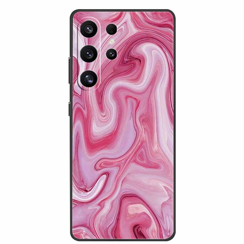 Phone Case For Samsung Galaxy S26 Ultra Colorful Painted Soft Silicone Bumper for Samsung S26 Ultra Case Marble Shockproof Cover