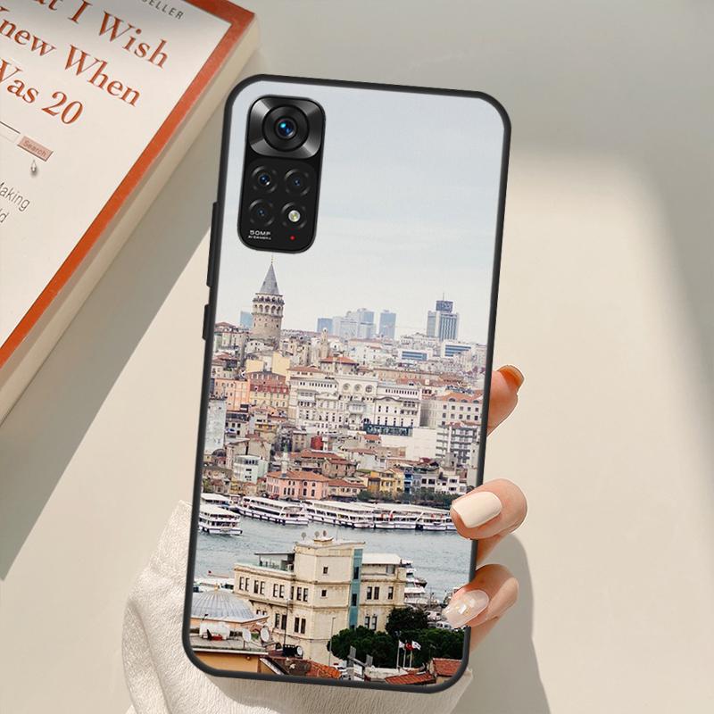 Чехол для Xiaomi Redmi Note 11 10 Pro 8 9 9S 10S 11S 9A 9C 10A 10C K40 K50, игровой чехол с пейзажем Стамбула, Турция
