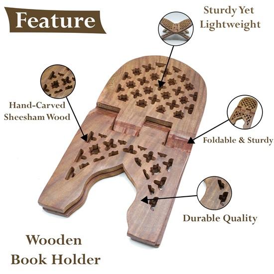 Деревянный держатель для книг, складная подставка для религиозной молитвы, Rehal
