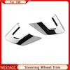 ABS хромированная крышка рулевого колеса автомобиля, декоративная наклейка, накладка для Volkswagen VW GOLF 6 MK6 JETTA MK5 MK6 POLO Bora