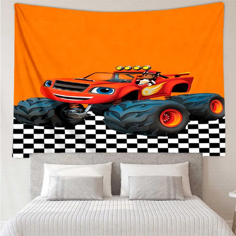 Truck Print Tapestry, Backdrop, Easy Setup, Ideal for Bedroom, Office & Living Room, with Aesthetic Wall Hanging Decor.