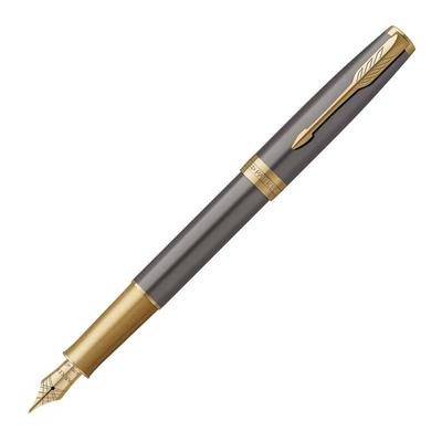 Перьевая ручка PARKER Sonnet Gray GT Fine Point 18K Gold Nib Подарочная коробка Подарок Роскошь Регулярный Импорт 2213780