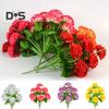 2 шт. Искусственная гвоздика Реалистичная 12 головок Искусственный шелковый цветок Свадебная вечеринка В помещении На улице Искусственные цветы Растения Украшение День матери День учителя