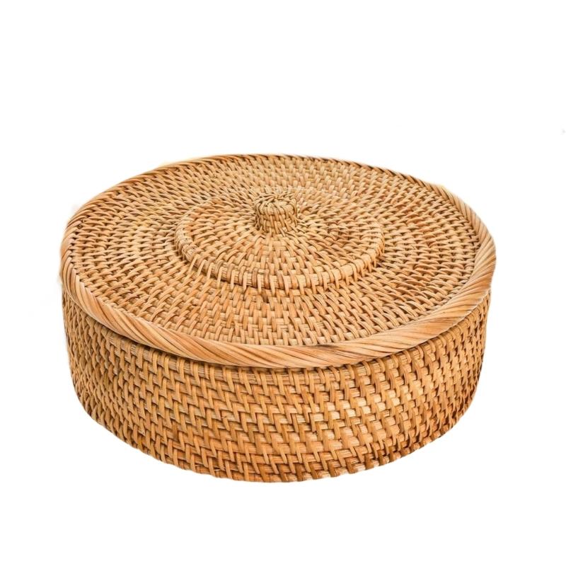 Rural Style Flatbread Serving Tray With Cloth Insert Holds Up To 15 divisions Of Flatbread Or Waffles