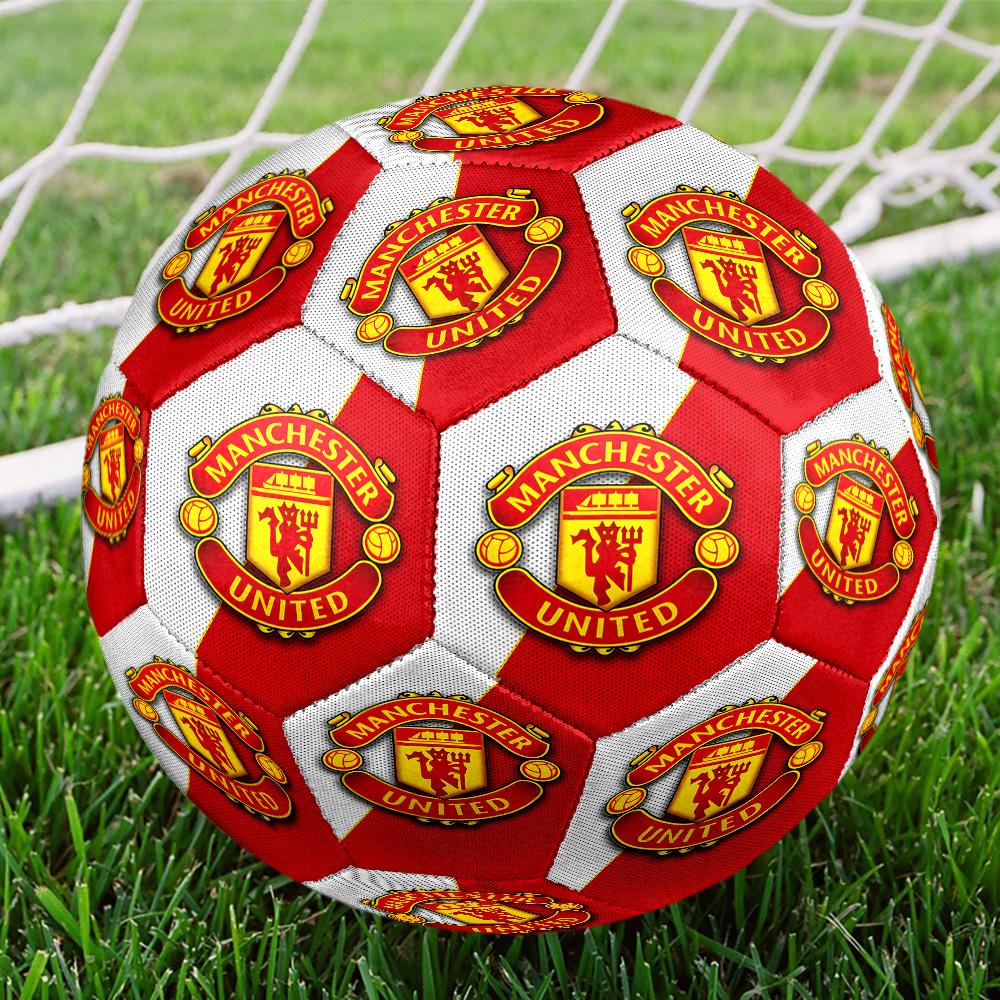 Manchester Crest Soccer Ball Size 5 Football Machine Sewn Indoor/Outdoor Universal Football Sports Enthusiast Gifts