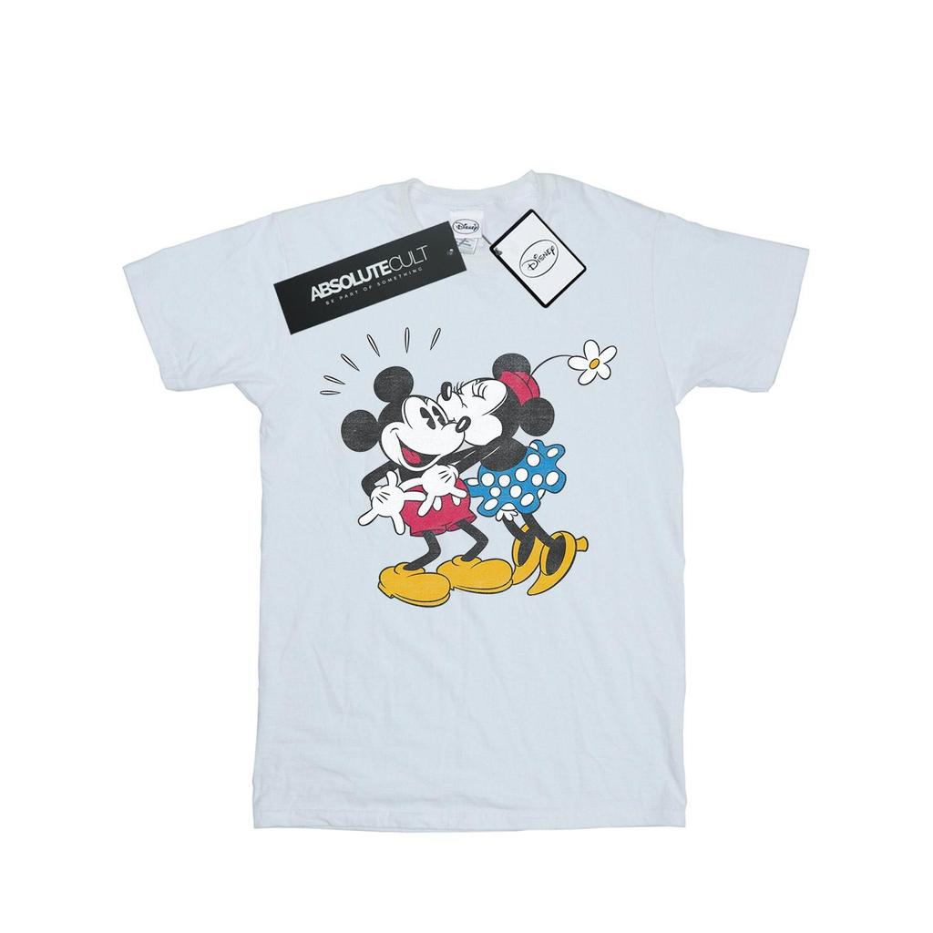 Disney Mens Mickey Mouse Mickey And Minnie Kiss T-Shirt