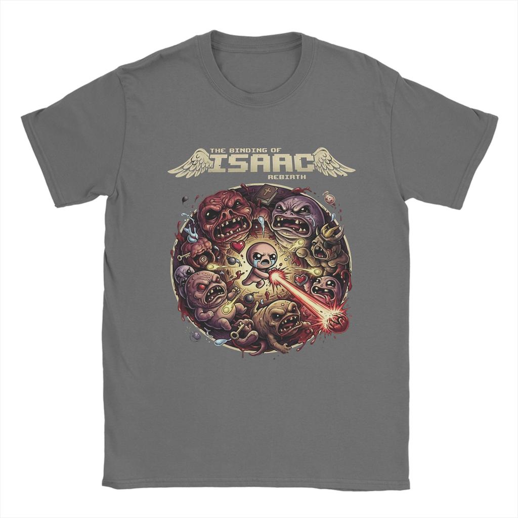 Унисекс футболка The Binding Of Isaac Винтажная Хлопковая Футболка с коротким рукавом Футболка с круглым вырезом Одежда Идея для подарка