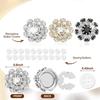 3Pcs Rhinestone Buttons Covers With 8Pcs Sewing Buttons Crystal Buttons Clip On Button Jewelry Women For Sewing Diy Craft Decor