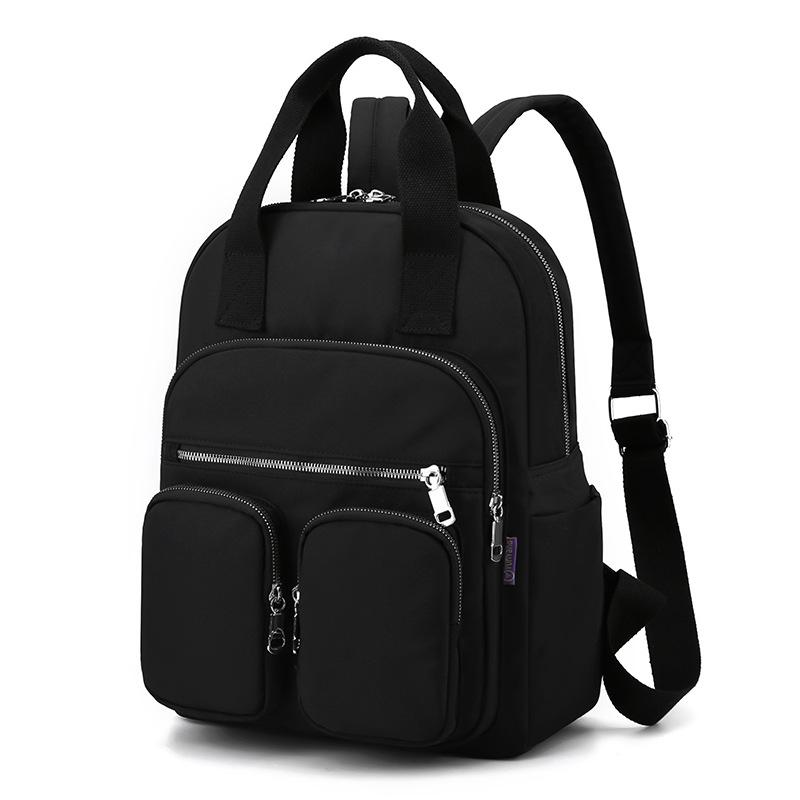 Fashionable Soft Leather Large-capacity Travel Backpack Dual-purpose Single-shoulder Schoolbag
