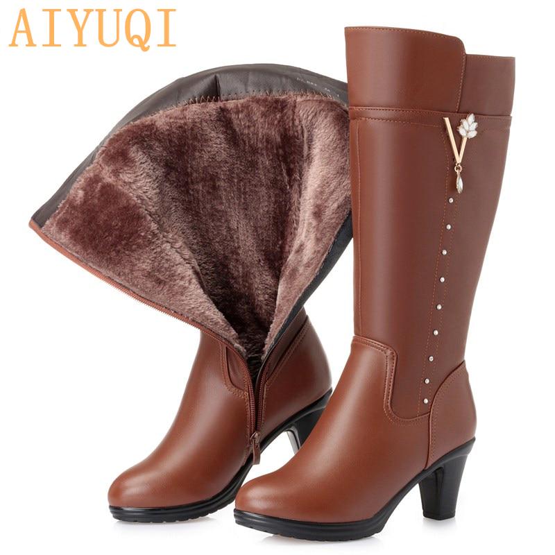 Faux leather women boots