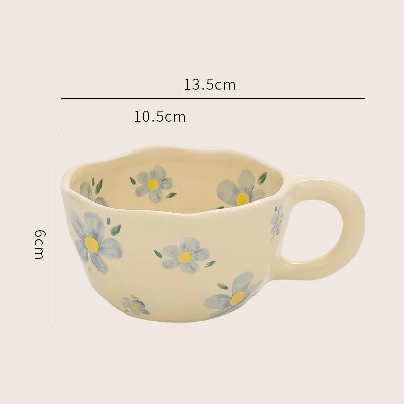 Креативный цветочный узор кружка для кофе керамическая кружка офисная кружка для сока молочная кружка ручной тип чашка для воды чайные чашки бытовые товары