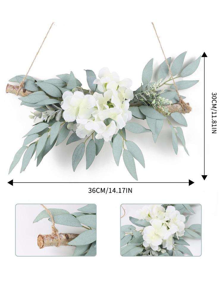 1 шт. искусственный эвкалипт гортензия пион Swag настенный декор бревенчатая ветка подвесной обруч для спальни, гостиной, ванной комнаты, настенный декор
