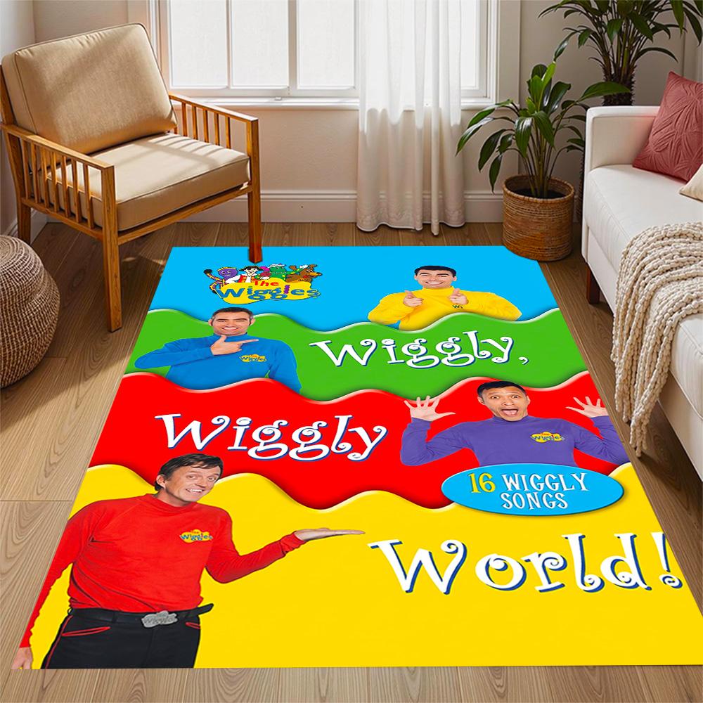 Wiggles Band Performance Area Rug Suitable for Outdoor Dining Room Decorate room Living Rooms Anti-slip Rug Anime Office Decor Spiritual Gift