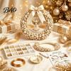 Stress Free DIY Crafting Kit Christmas Pearl Wreath Kit, Handmade Beaded Holiday Door Decor, Decoration Wall Hanging Elegant Craft Project for