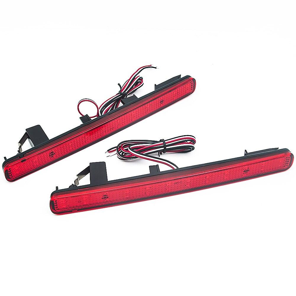 Red LED Bumper Reflector Lights For 09-14 Acura TSX (For Euro Accord) Function As Tail,Brake & Rear Fog Lamps Turn Lights