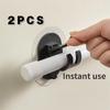 2 шт. Самоклеящиеся крючки Неперфорированные зажимы для карниза Крючки Вешалки для карниза для душа Бытовые фиксирующие зажимы-вешалки