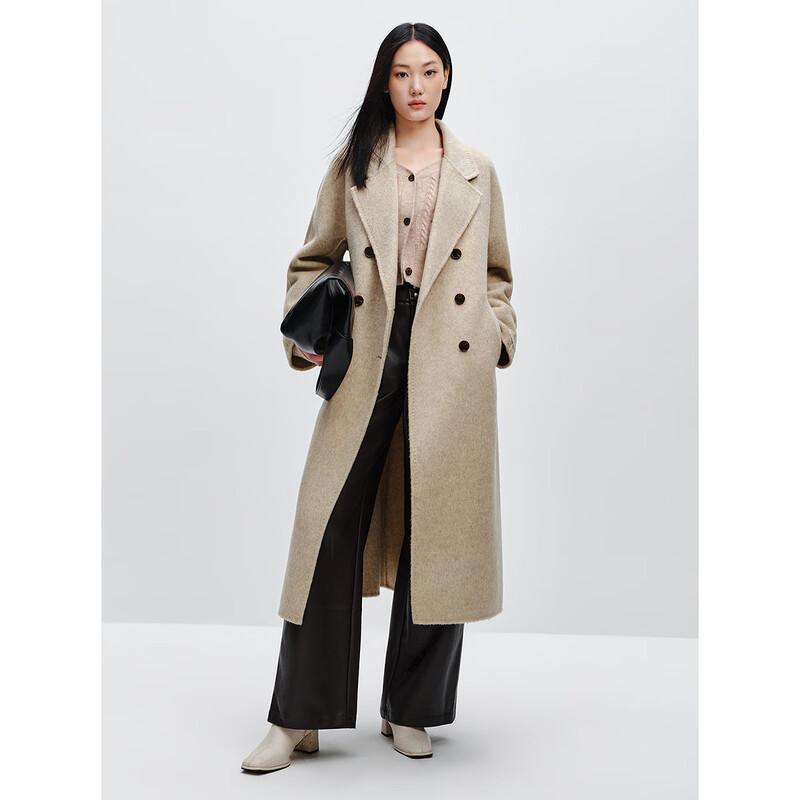 Peacebird Women's Premium Double-Faced Wool Blend Winter Coat