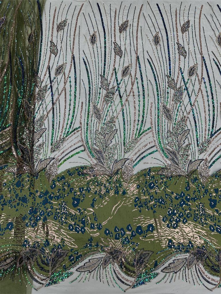 Нигерийское Новое Поступление Бисерное Сетчатое Кружево 2025 Высокое Качество Французские Пайетки Африканская Свадебная Кружевная Ткань Для Роскошного Свадебного Платья