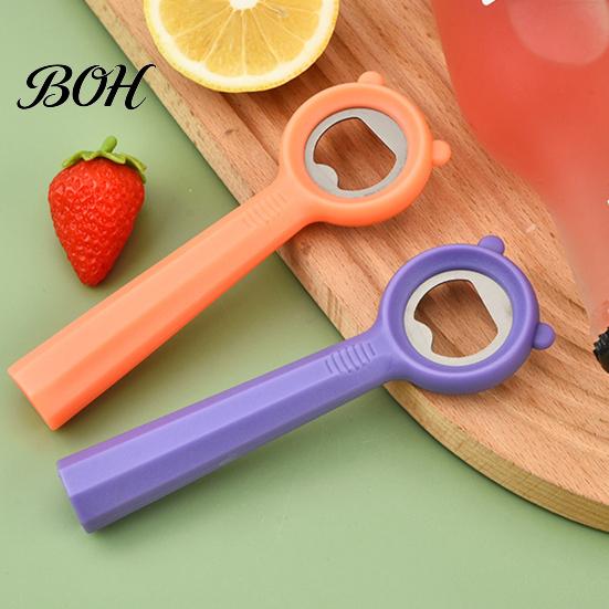 Small Desktop Bottle Opener Cute Bear Opener, Stainless Steel Beer Cap Remover with Non Slip Handle, Portable Kitchen Bar Tool for Soda, Gift