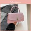 Fashionable Letter V Decoration With Glossy Material Women Chain Crossbody Bag