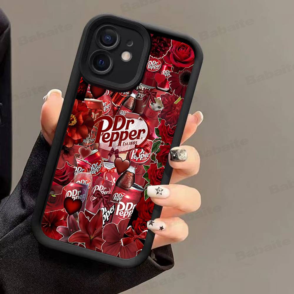 Силиконовый мягкий чехол для телефона Cherry Drink D-Dr-P-Pepper для iPhone 17 16 14 13 12 11 15 Pro Max Plus Air Cover