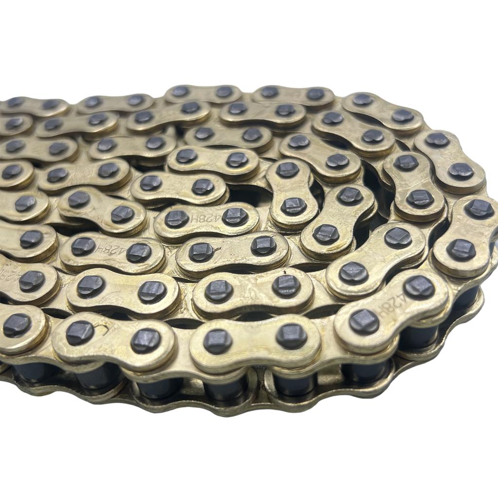 Motorcycle 428H Chain 88/94/102L/104L/108/112/116/118/126/140 Links Fit for 50cc-250cc ATV Quad Pit Dirt Bike Go Kart Metal Part