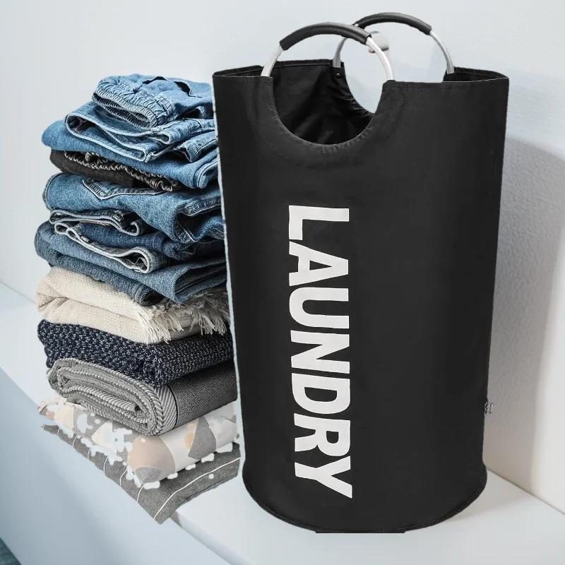 Extra-Large Waterproof Laundry Basket With Padded Handle - Foldable, Multi-Purpose Storage For Bathroom, Laundry Room, Balcony