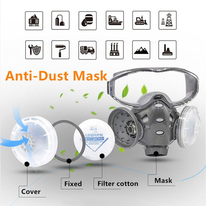 Dust Mask With Filter Cottons Protection Mask For Decoration Smog Particulate Matter Chemical Respirator