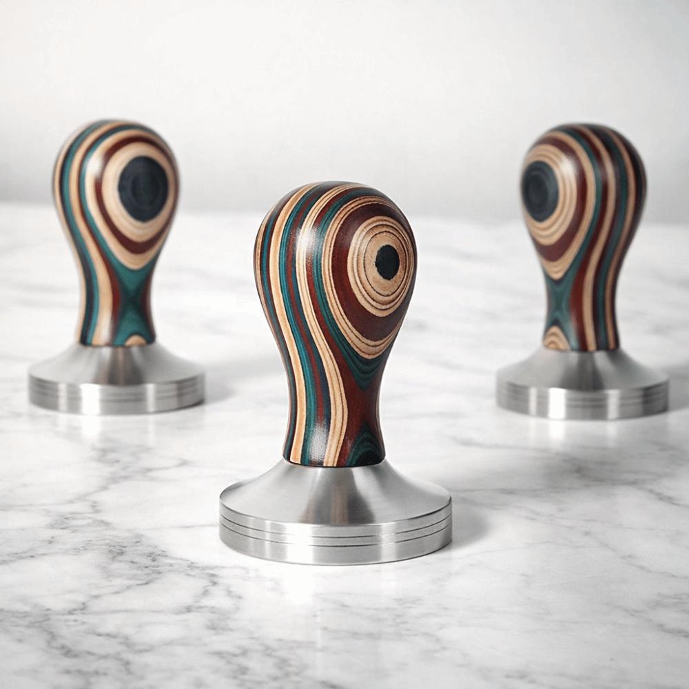 Detachable Colorful Wooden Handle Coffee Tamper Thread/Flat Bottom Coffee Distributor Cafe