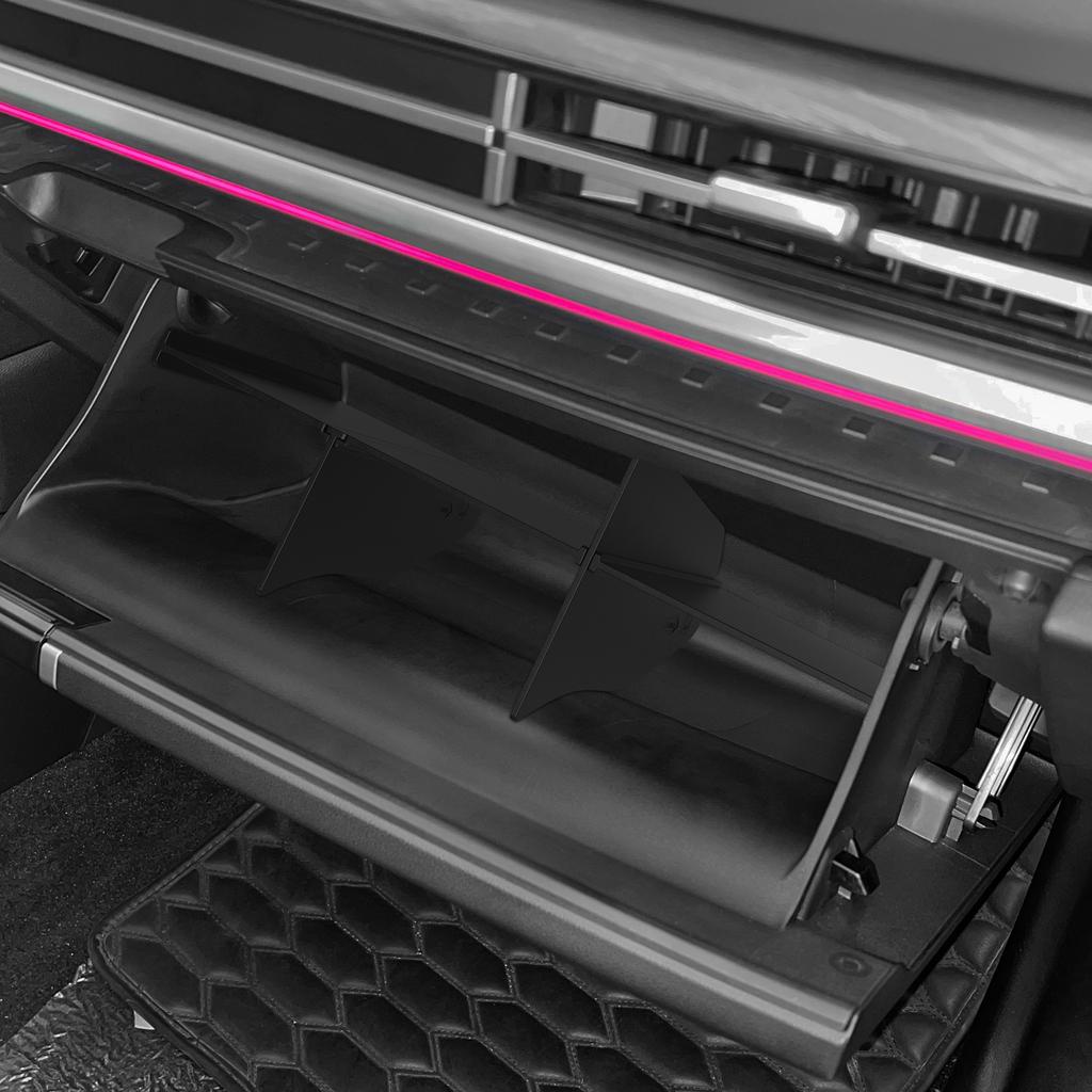 Для Hyundai Santa Fe 2025 2025 Разделитель перчаточного ящика Чехол для хранения Органайзер-лоток Аксессуары для интерьера автомобиля Черный