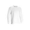 Meridian Solid Color Training Versatile Crew Neck Long Sleeve T-Shirt Men Tops White 1378989-100