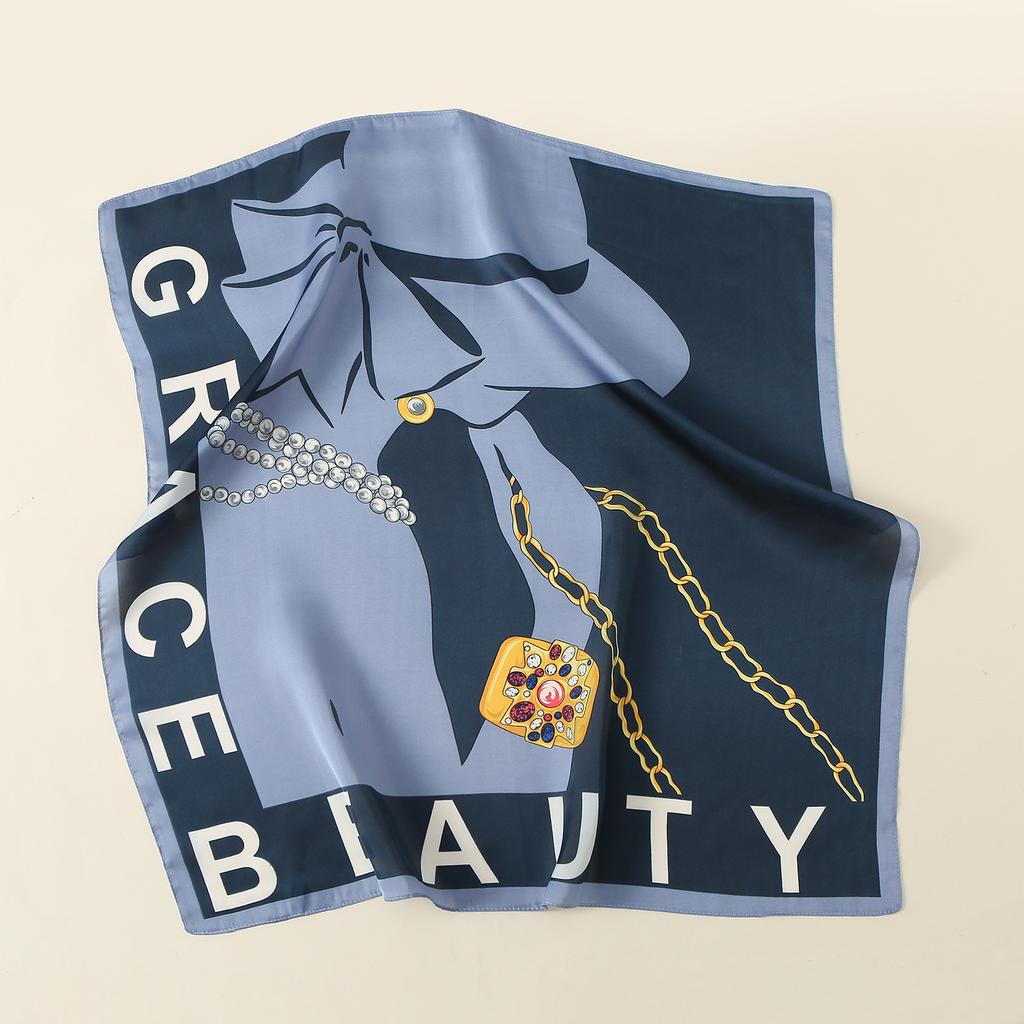 2024 New 70 CM Silk Shirt Decoration Small Square Scarf Fashionable And Versatile Commuting Scarf Neck Protection Scarf