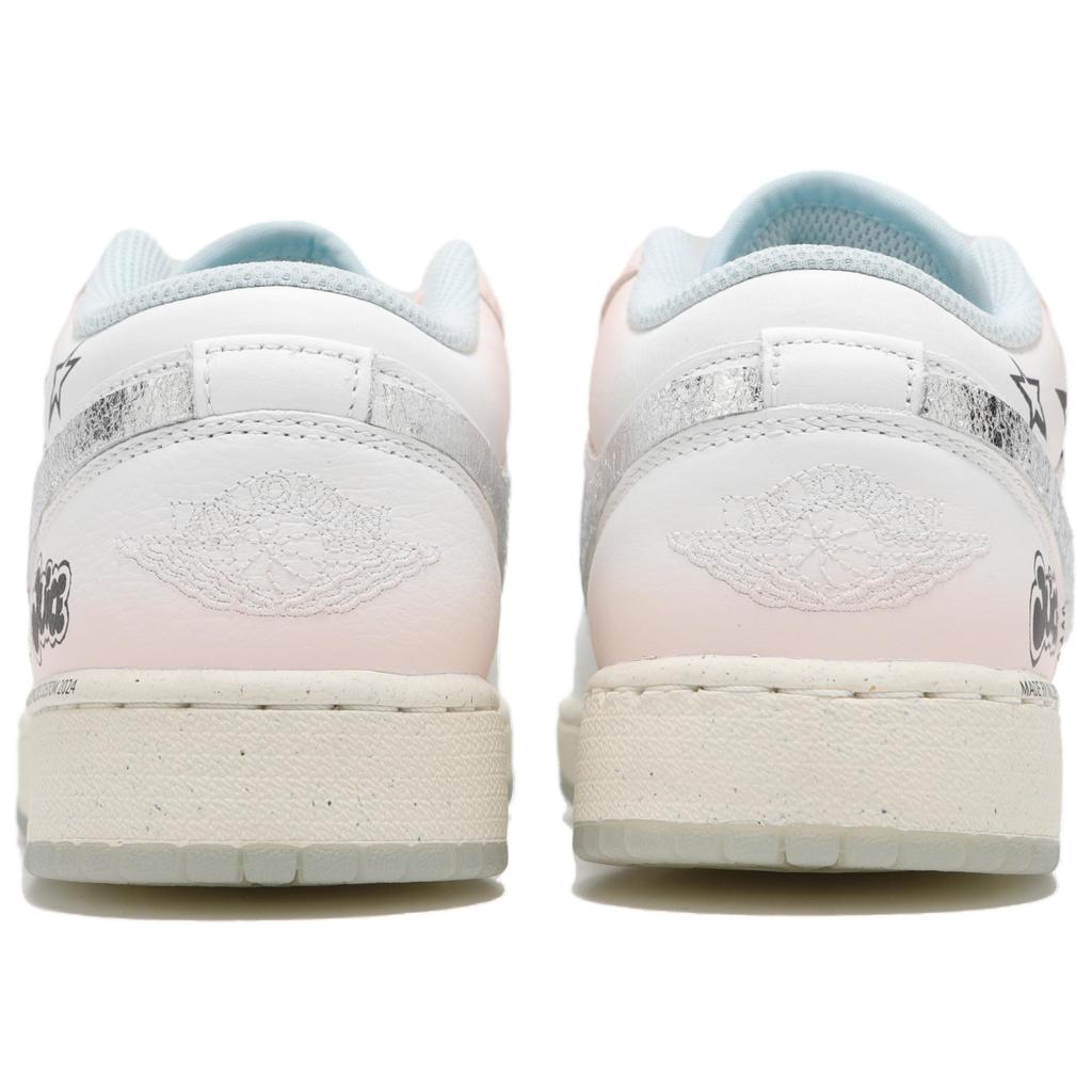 Jordan Air Jordan 1 Износостойкие Износостойкие Низкие Винтажные Баскетбольные Кроссовки Мужские Пыльно-Розовые HJ5999-400(team24-)