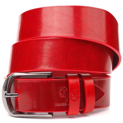 Женский яркий кожаный ремень GRANDE PELLE Leather Belt 21457 Красный
